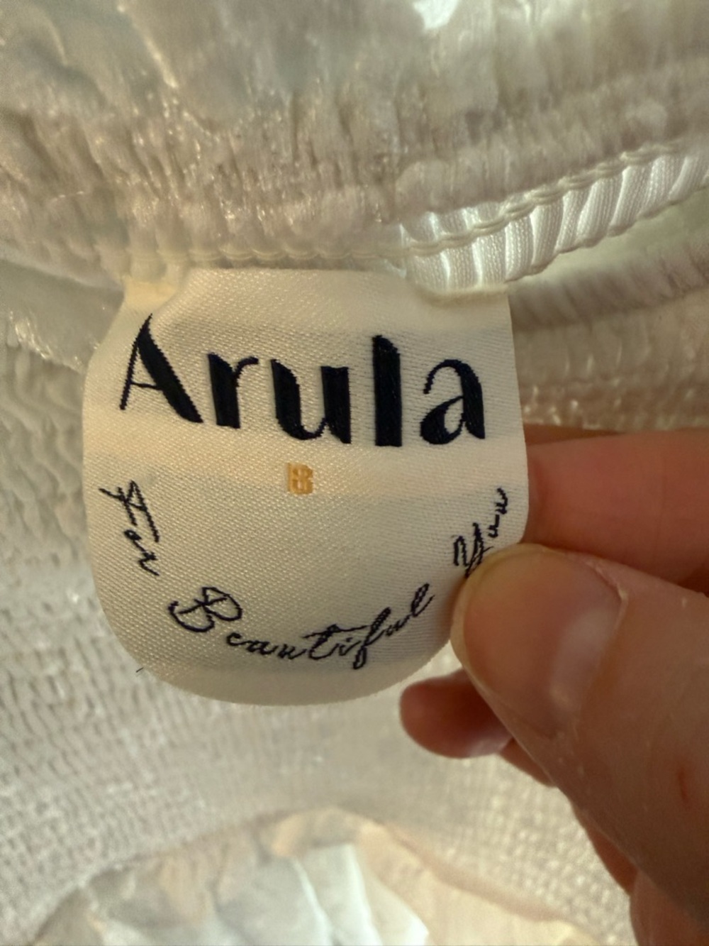 ARULA White Ribbed-Texture Blouse